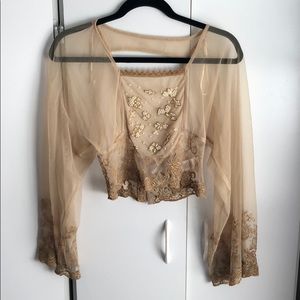 NWOT Sheer Crop Top Size XS